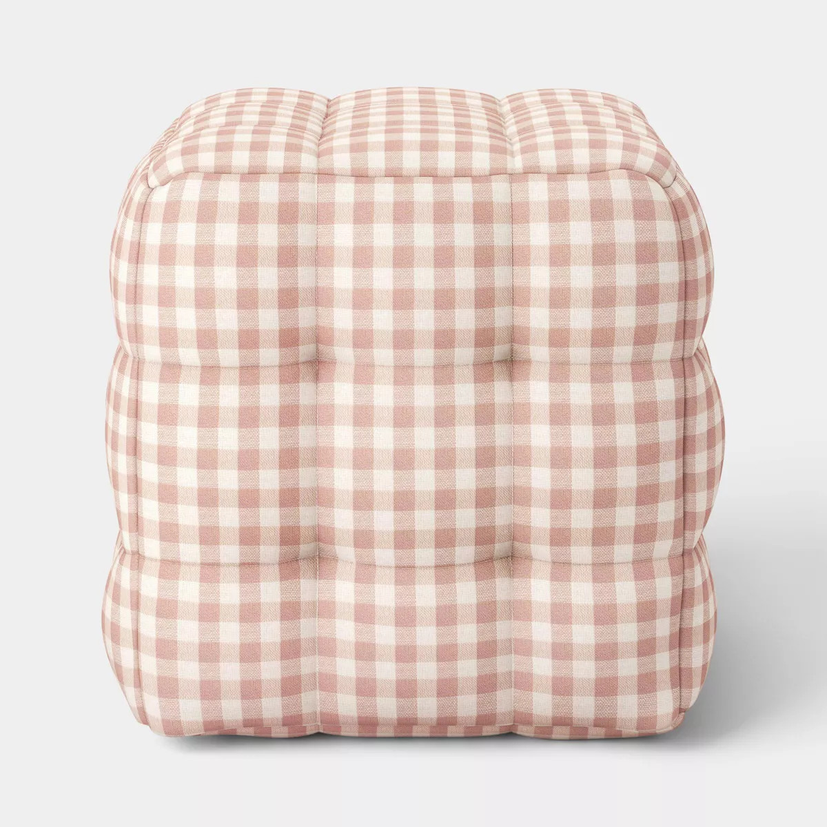 Tufted Gingham Dorm Ottoman Pink - Room Essentials\u2122 | Target
