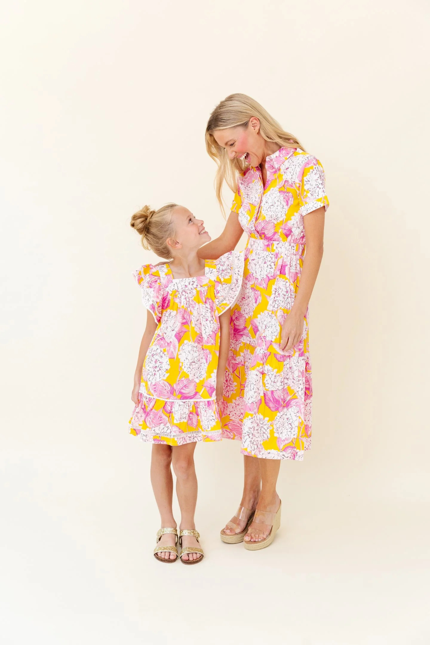 Sheridan French I Spring 2024 I Poppy Dress in Pink Lemonade Hydrangea | Sheridan French