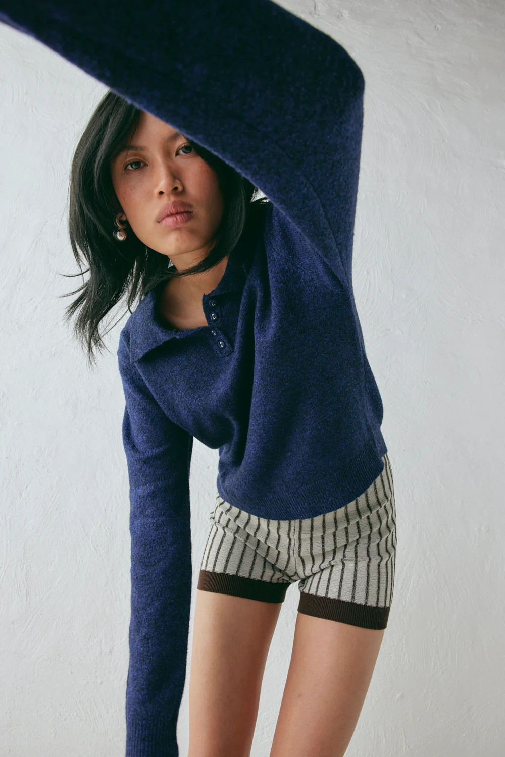 Bronte Knit Jumper Navy Marle | VRG Grl