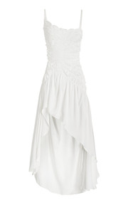 Exclusive Celestial Shirred-Satin Midi Dress