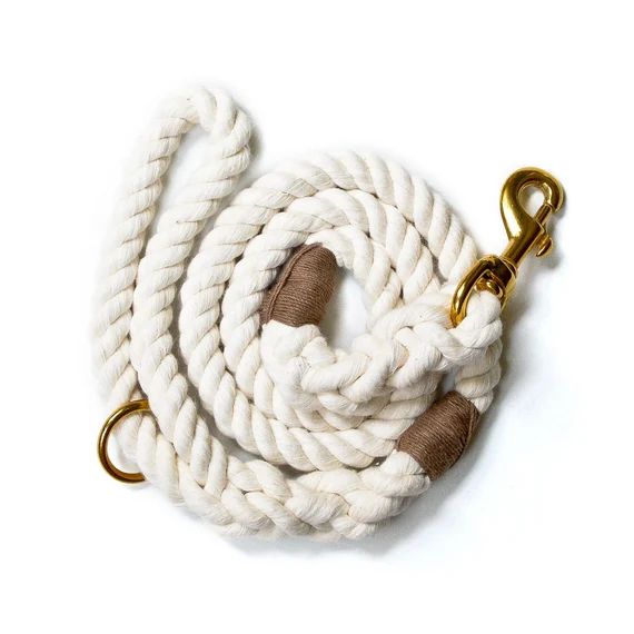 Rope Dog Leash in Natural White | Cotton Rope Dog Leash | Nautical Dog Leash | Dog Lead | Pet Acc... | Etsy (US)