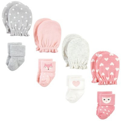 Hudson Baby Infant Girl Socks and Mittens Set, Woodland Girl, 0-6 Months | Target