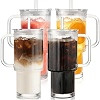 Iced Coffee Cups with Lids,Glass Cups with Lids and Straws,4 Coffee Tumbler | Amazon (US)