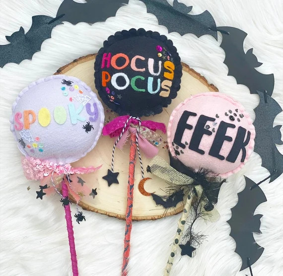 Halloween Sequin Magical Wands  Eeek Wand  Hocus Pocus Wand - Etsy | Etsy (US)