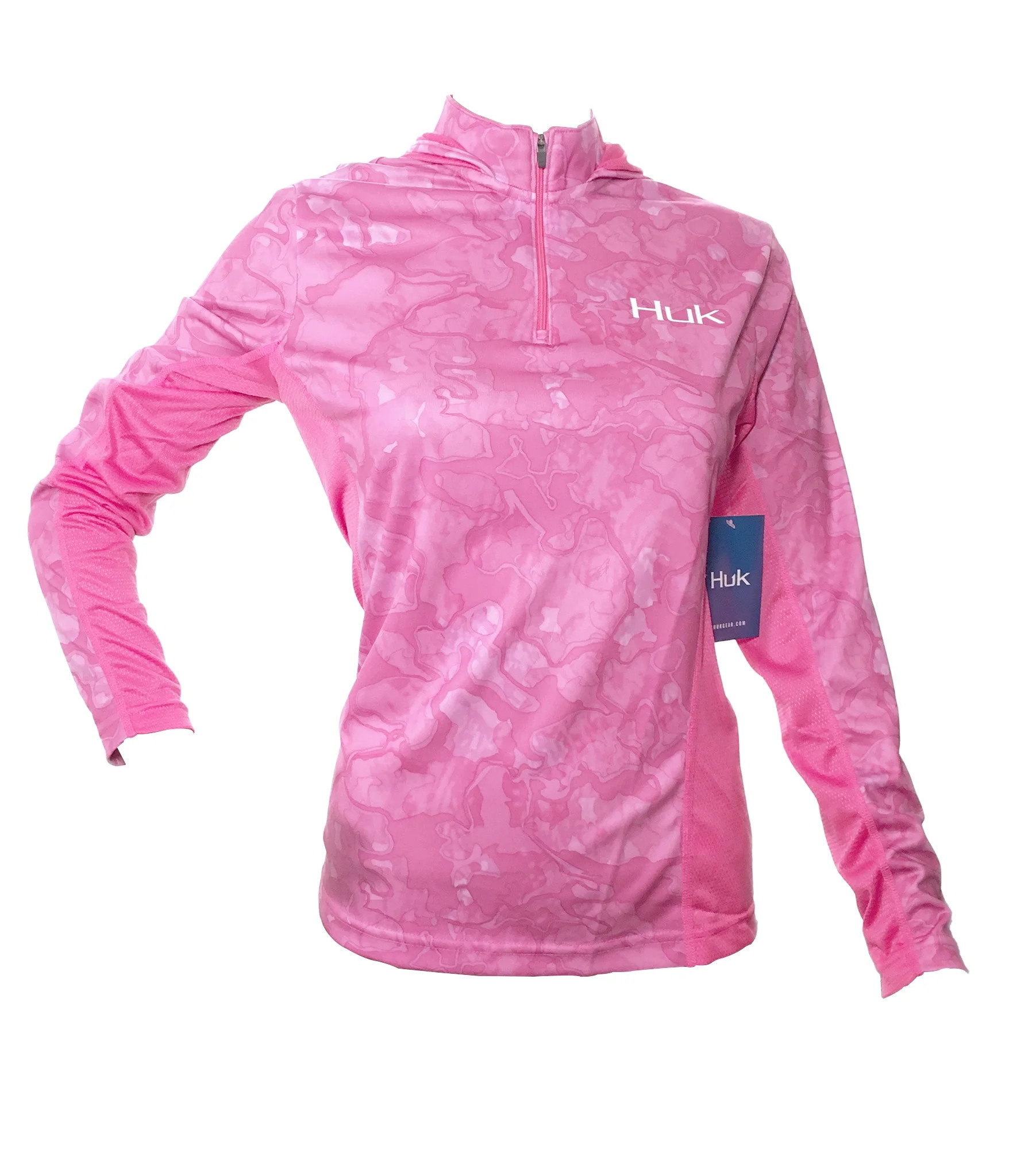 Huk Women's Icon X Camo Hoodie Performance Shirt X-Large Current Berry Island Ca | Walmart (US)