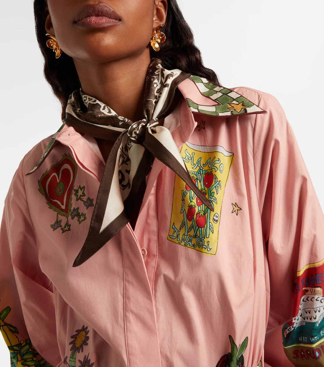 Violet floral silk scarf | Mytheresa (UK)