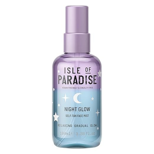 Isle of Paradise Night Glow Self Tan Face Mist - Jasmine, Argan Oil, and Hyaluronic Acid Infused ... | Amazon (US)