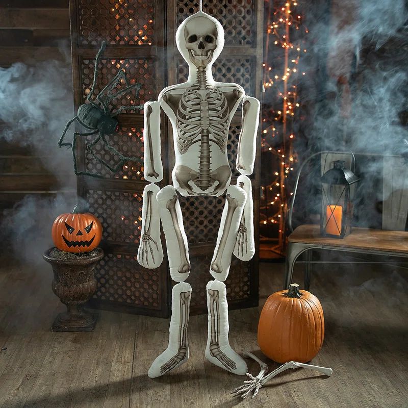 Halloween Plush Skeleton Pillow | Wayfair North America