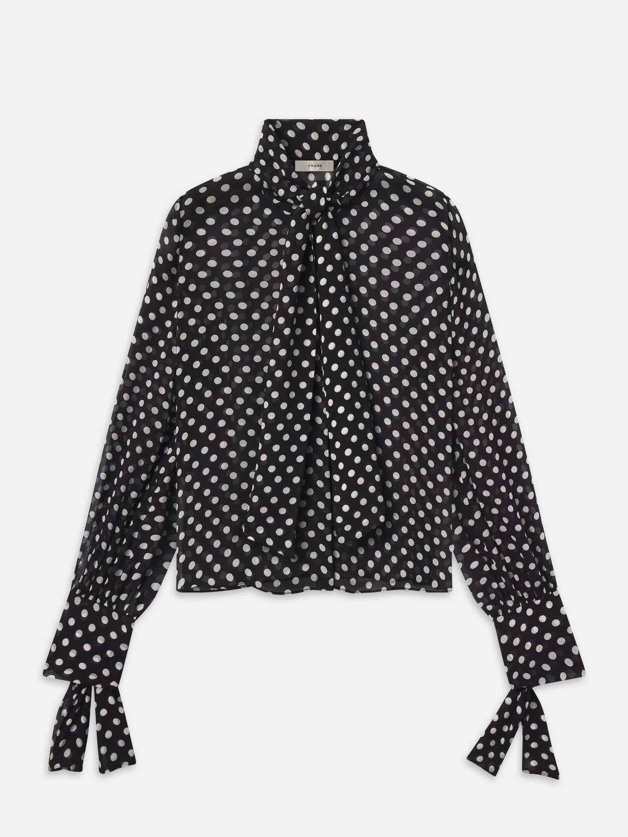 The Polka Dot Nouvelle Blouse -- Black Multi | Frame Denim