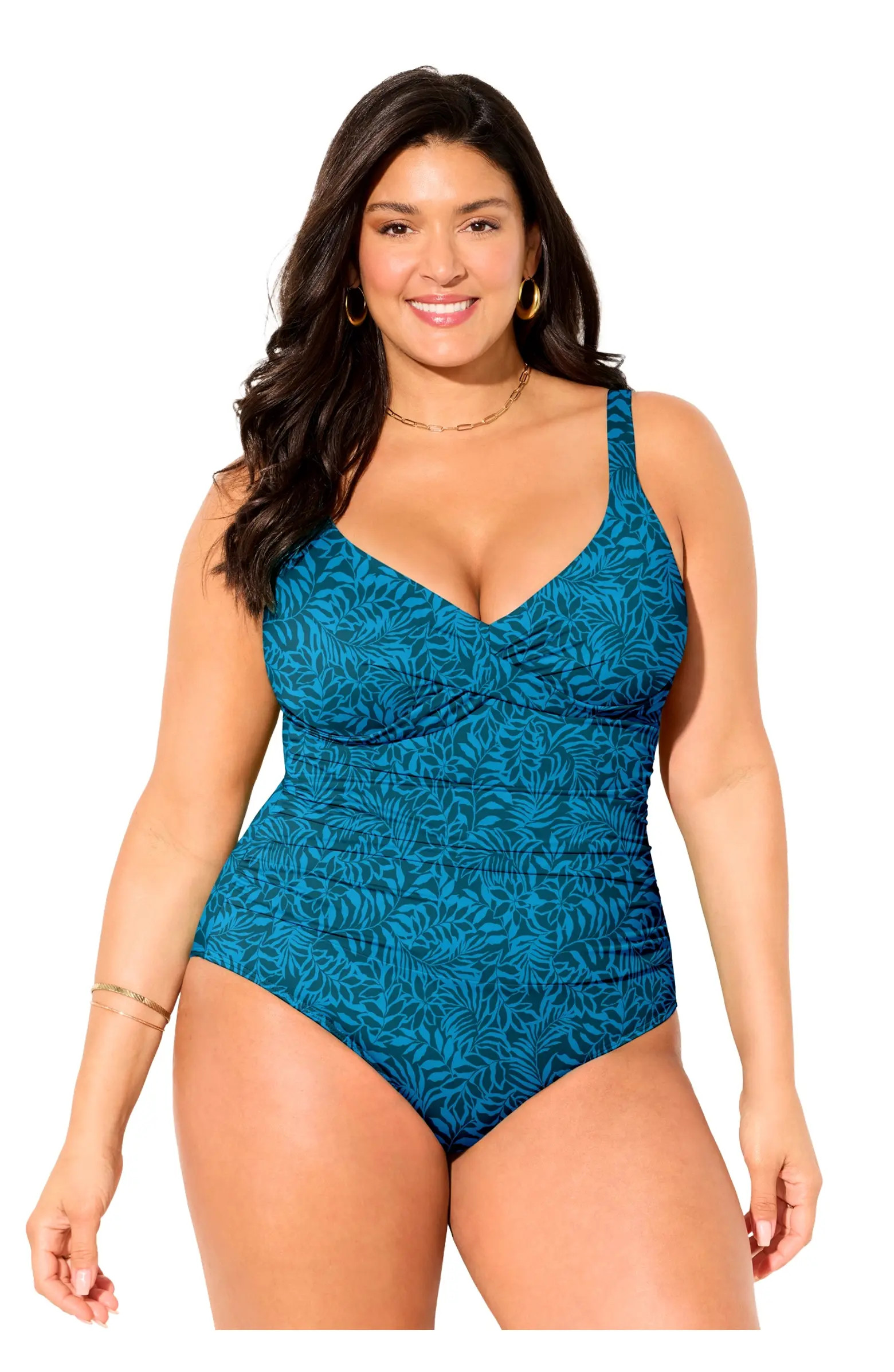 V-Neck One Piece Swimsuit | Nordstrom