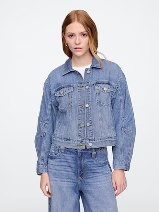 SuperSoft Barrel Sleeve Icon Denim Jacket | Gap Factory