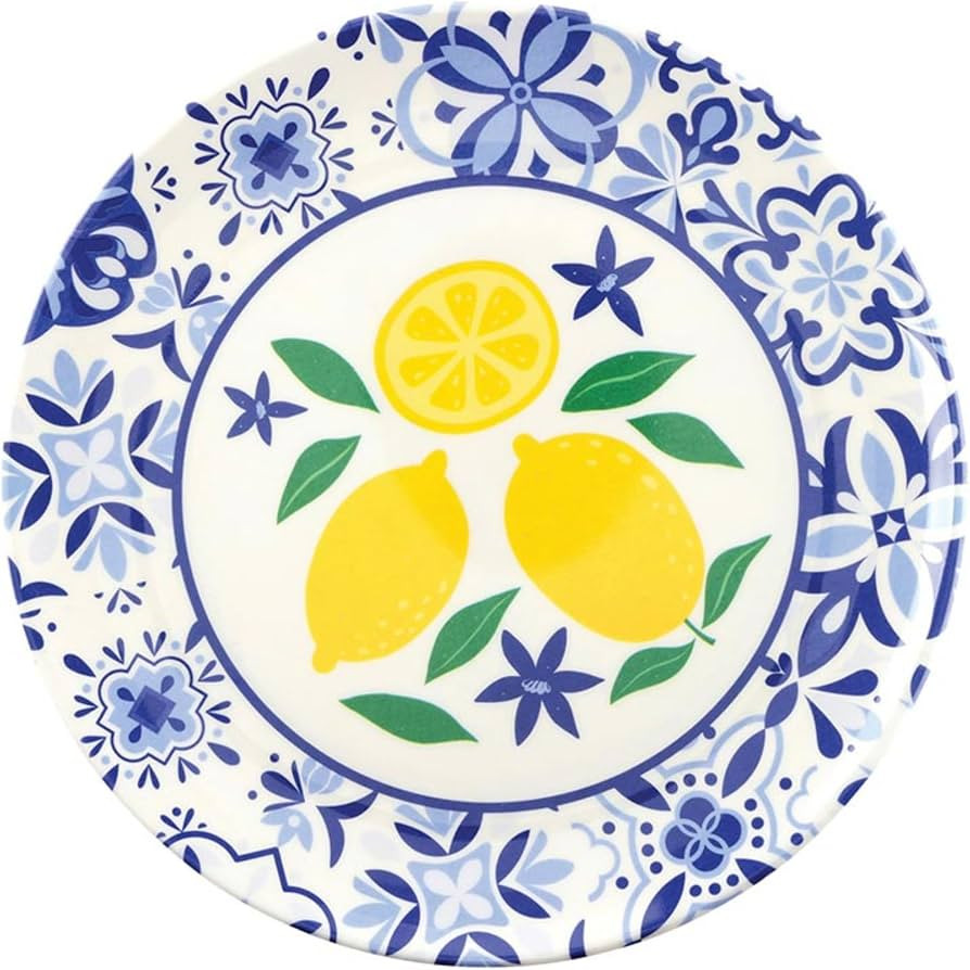 Slant Party Supplies - 8" Melamine Plastic Plate Unbreakable Reusable Appetizer Plates, Set of 4,... | Amazon (US)