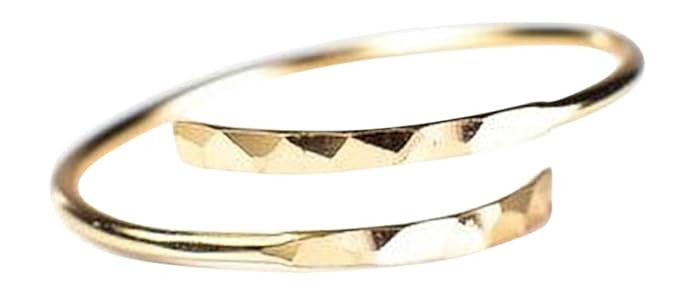 Blush and Bar Dainty Adjustable Thumb Ring – Thin Minimalist Golden Band for Thumbs, Midi Knuck... | Amazon (US)