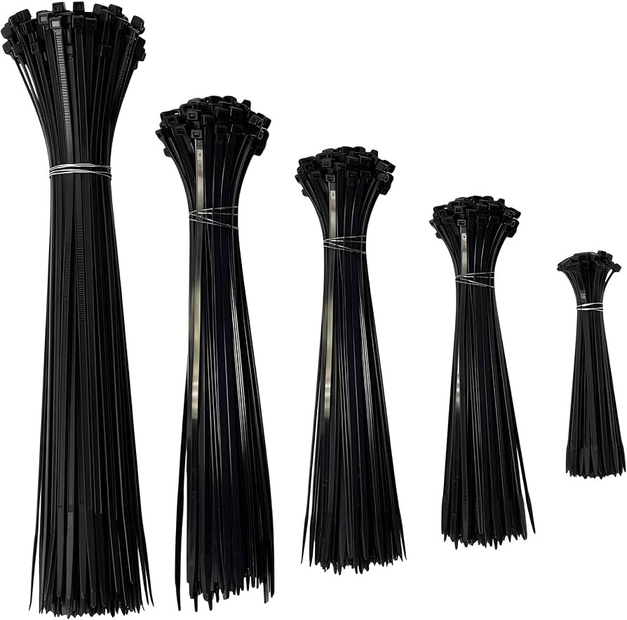 Kable Kontrol Zip Ties Assorted Sizes 500 Pcs Variety Pack Kit, 4+5.5+8+11+14 Inch Bulk Zipties M... | Amazon (US)