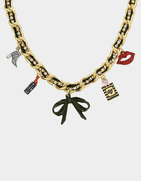 GOING ALL OUT CHARM CHAIN NECKLACE MULTI | Betsey Johnson