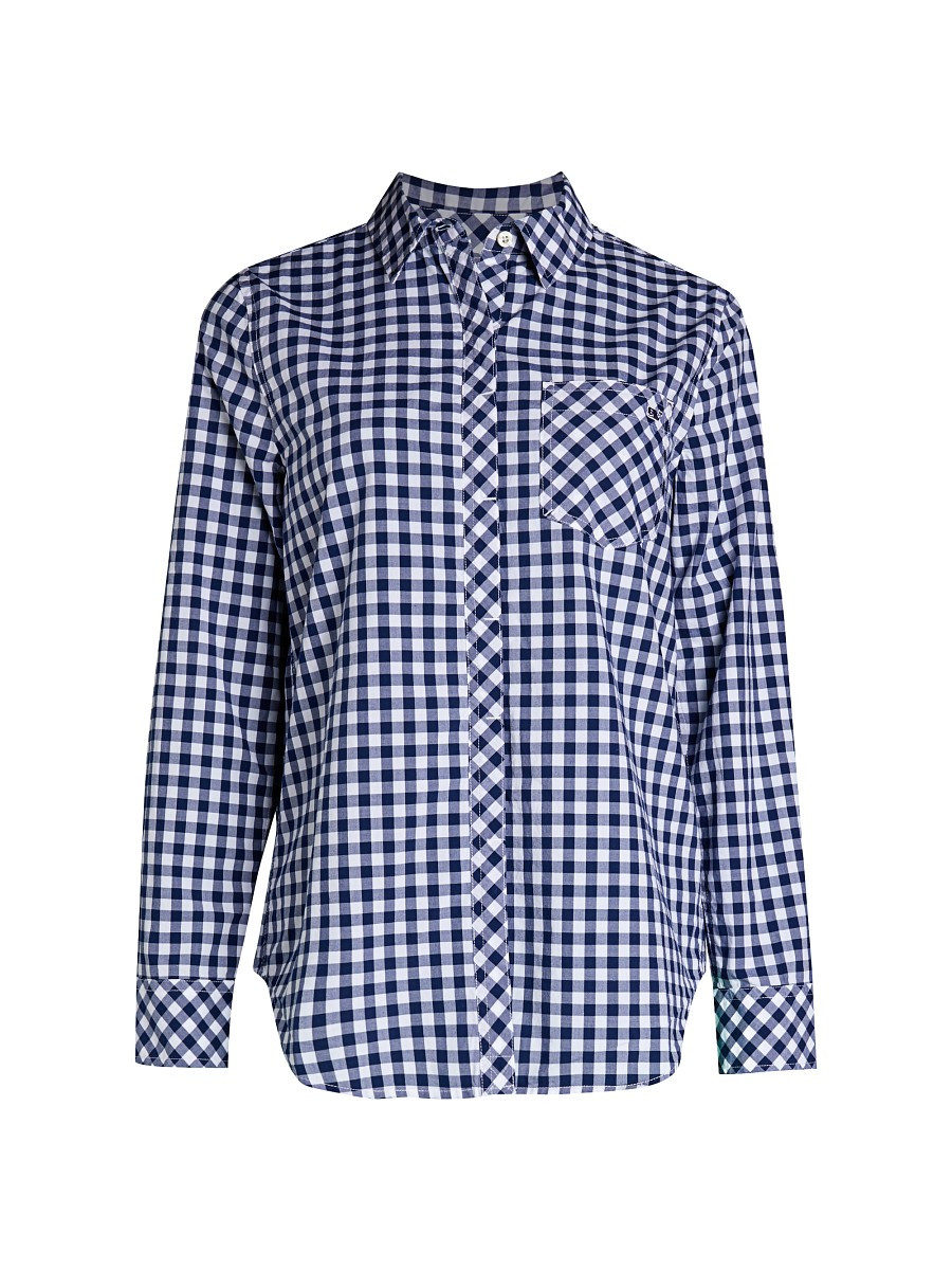 Vineyard Vines Women's RLX Seabreeze Gingham Shirt - Deep Bay - Size 0 | Saks Fifth Avenue OFF 5TH