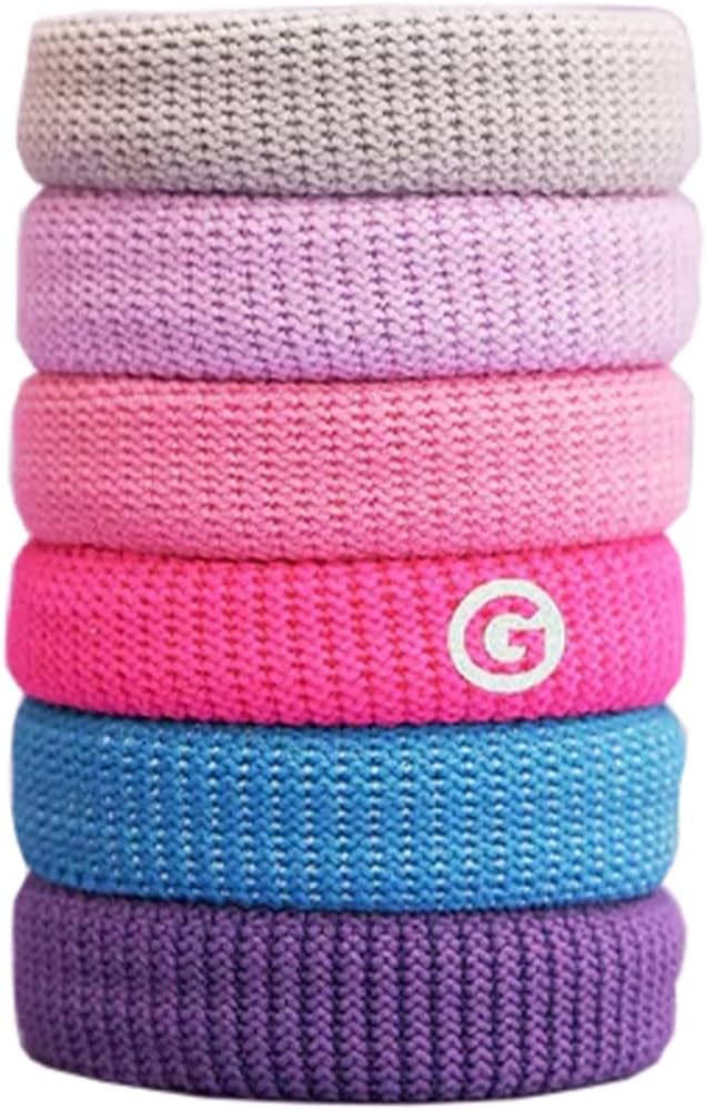 Gimme Beauty - Thick Fit No Damage Hair Ties - Berry - Seamless Microfiber Elastics - Thick Hair ... | Amazon (US)
