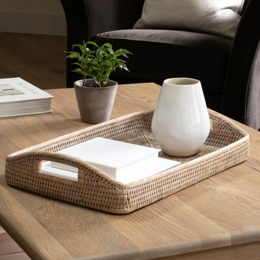 Marbury Rectangular Rattan Tray | Not On The High Street