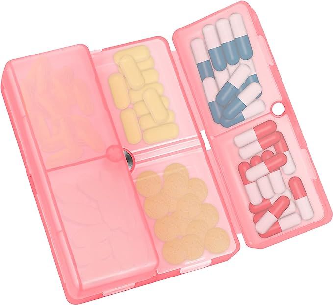 FYY Weekly Pill Organiser, Travel 7 Day Pill Box Case, [Folding Design] Portable Large Pill Conta... | Amazon (UK)