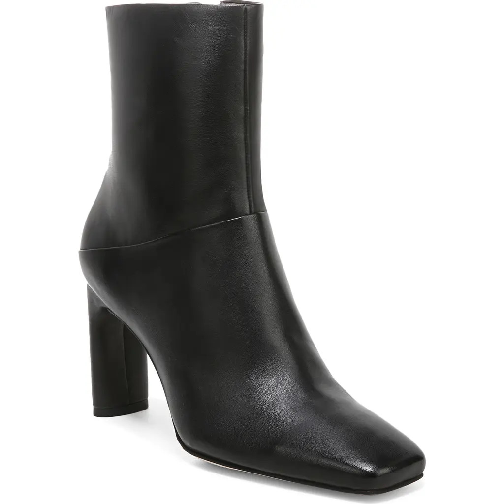 SARTO by Franco Sarto Flexa Comfort Leather Bootie in Black at Nordstrom, Size 10 | Nordstrom