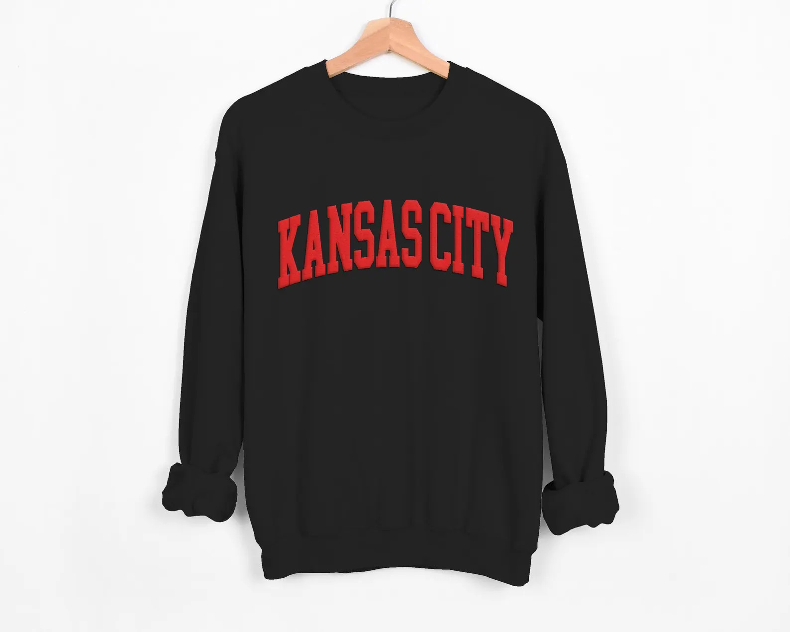 Kansas City Puff Sweatshirt, Kansas Sweatshirt, Sunday Funday, Sports Sweatshirt, Pullover Sweats... | Etsy (US)