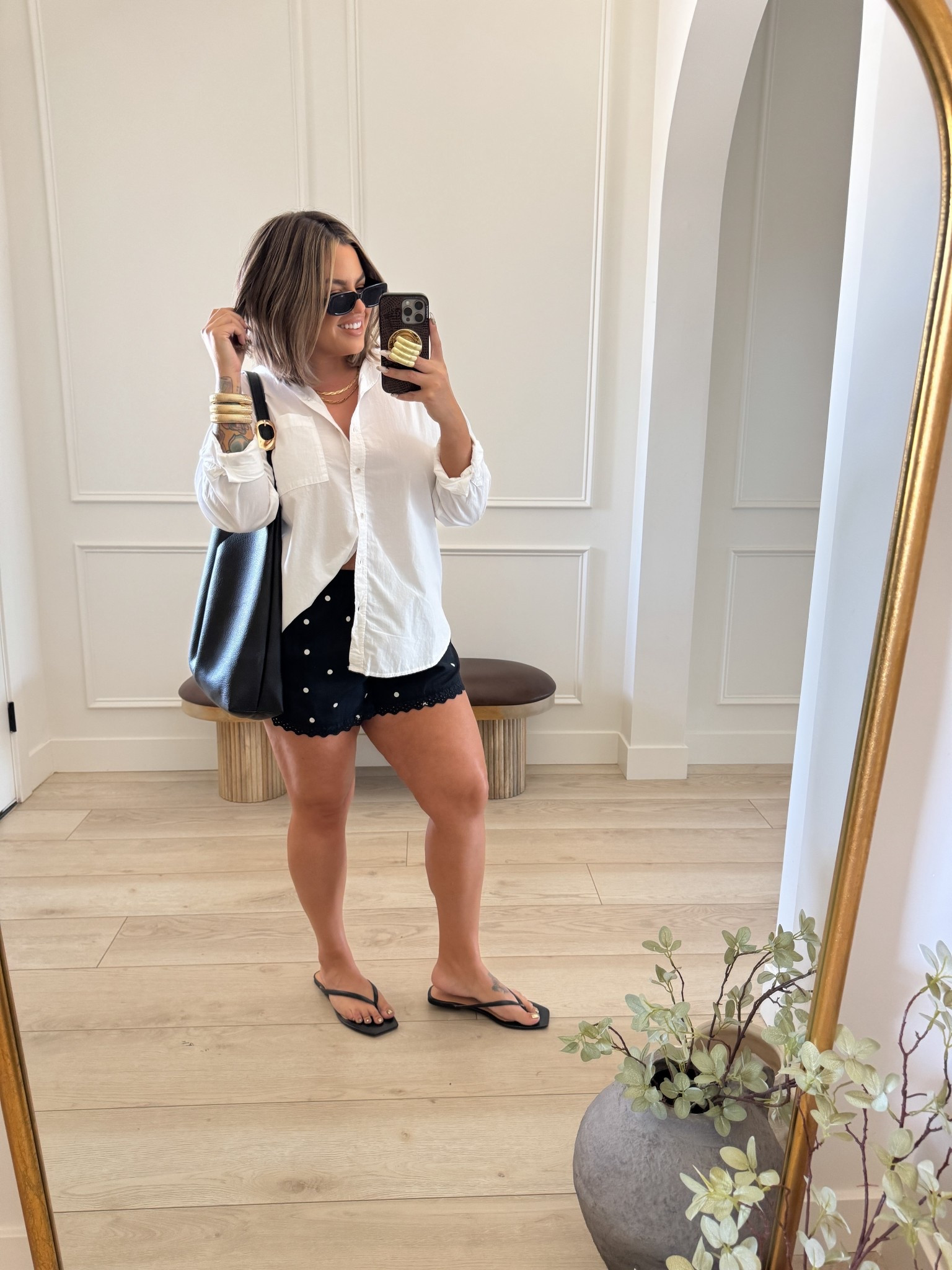 Top xl 
Shorts L 
Sandals tts 
Miranda Frye Mother’s Day sale is going on now take advantage of their sale and grab my everyday necklace I wear 99% of the time. You can shower in them, swim and they don’t tarnish. Investment piece but well worth it ! 


#LTKMidsize #LTKSaleAlert #LTKootd