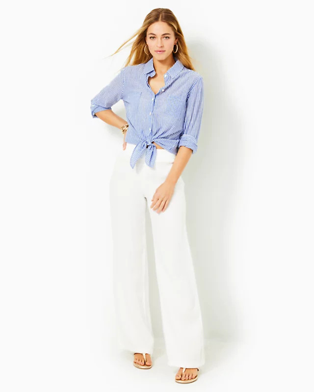 31" Deri Linen Palazzo Pant | Lilly Pulitzer