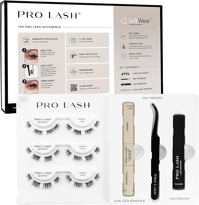 Pro Lash SoftWear Starter Lash Clusters Kit - Seamless, Lightweight Lashes - 7-Day Cluster Eyelas... | Amazon (US)