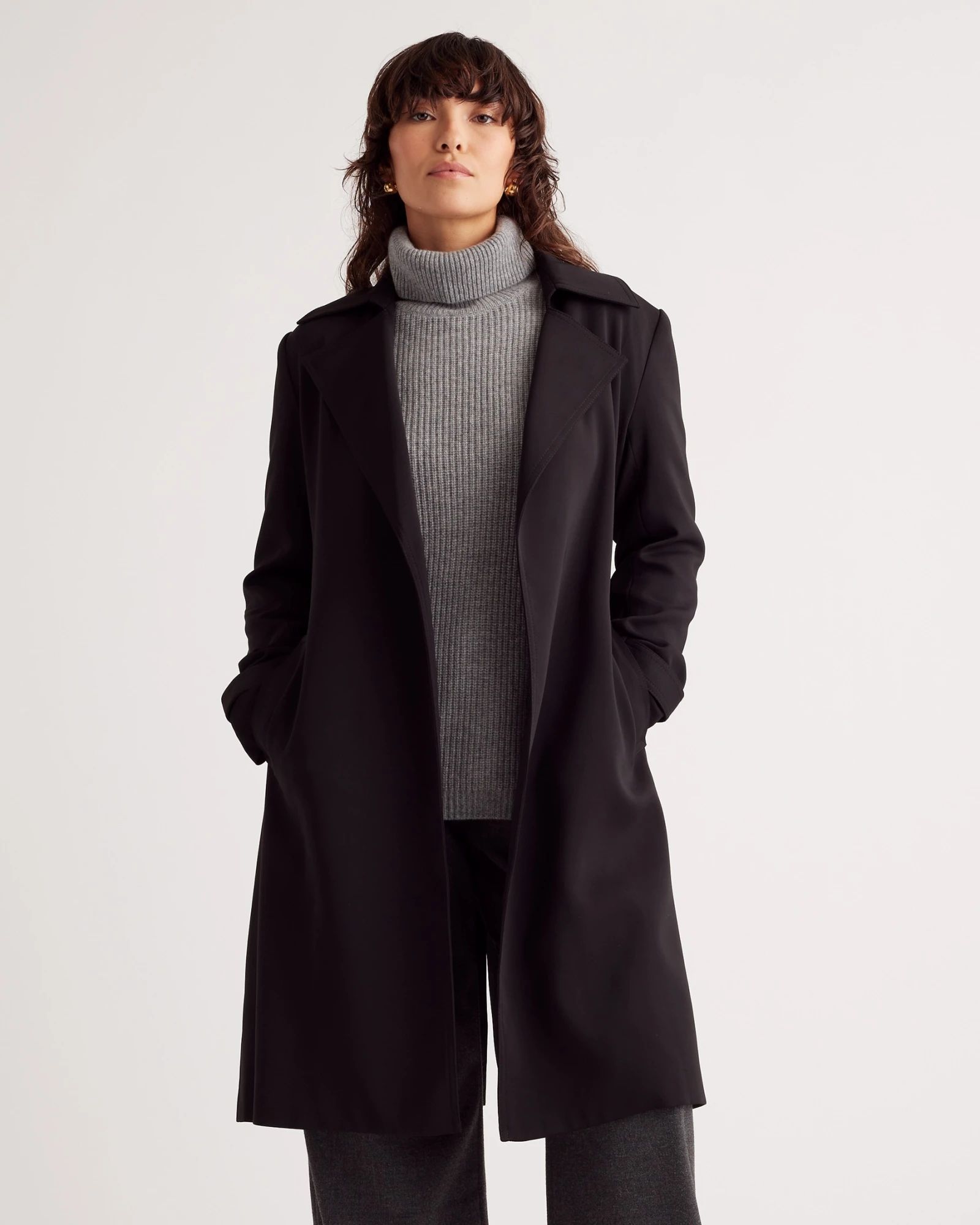 Stretch Crepe Trench Coat | Quince