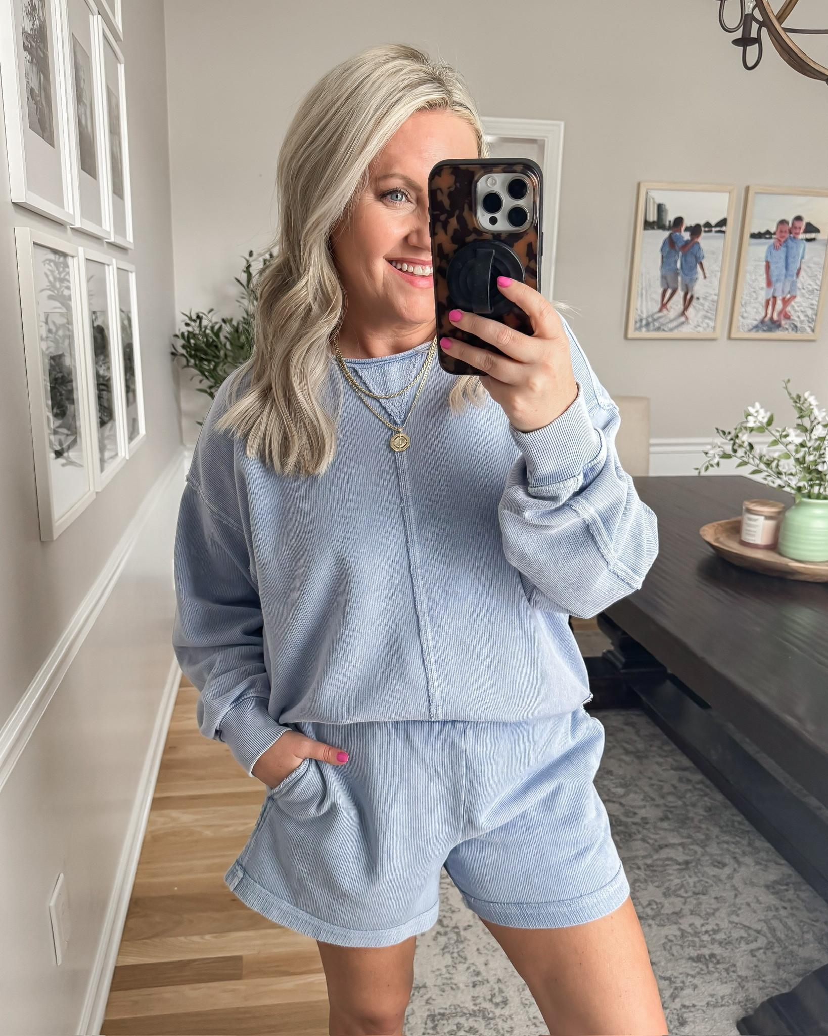 This blue matching set is so cute and comfy for spring. I love how easy it is to throw on and still look put together, perfect for travel days, errands, or just lounging at home.

Wearing size small.

blue matching set lounge set spring outfit ideas comfy loungewear casual spring outfit travel outfit ideas athleisure set everyday style womens spring fashion cozy outfit lovelylifestyling

#LTKTravel #LTKootd #LTKActive