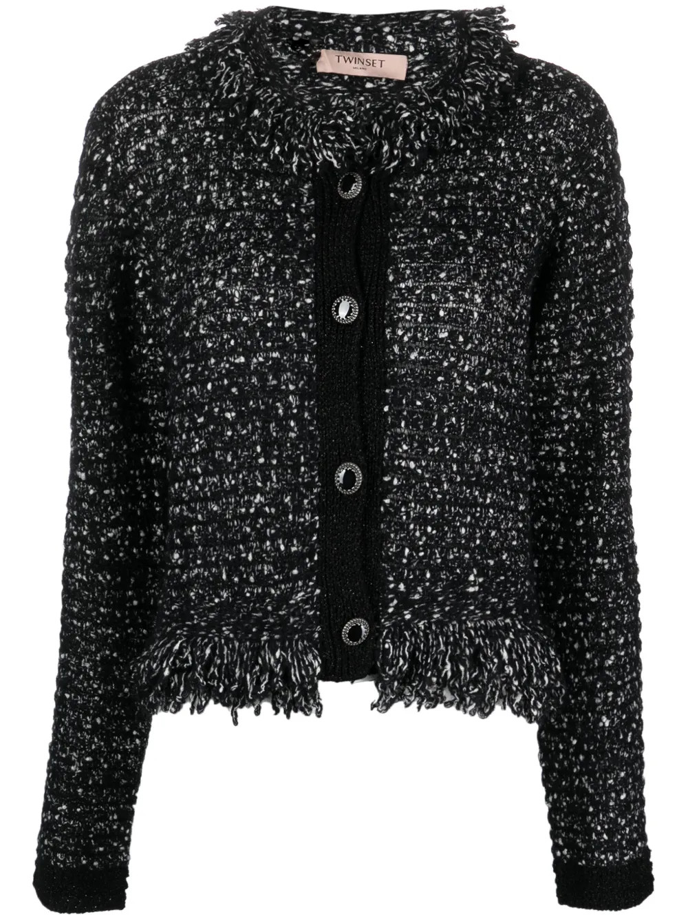 sequin-embellished bouclé jacket | Farfetch Global