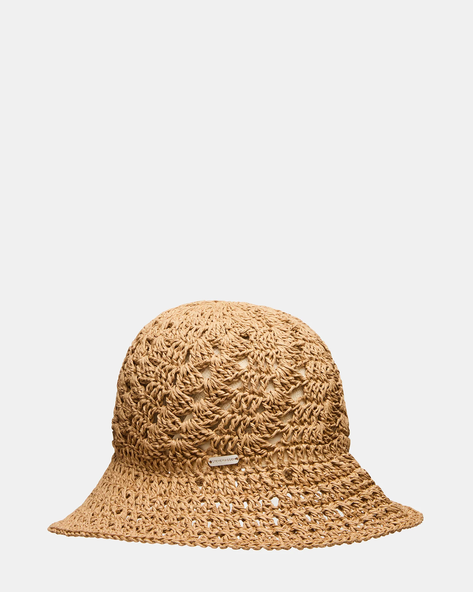 BOHO STRAW BUCKET Tan Women's Hat | Steve Madden (US)