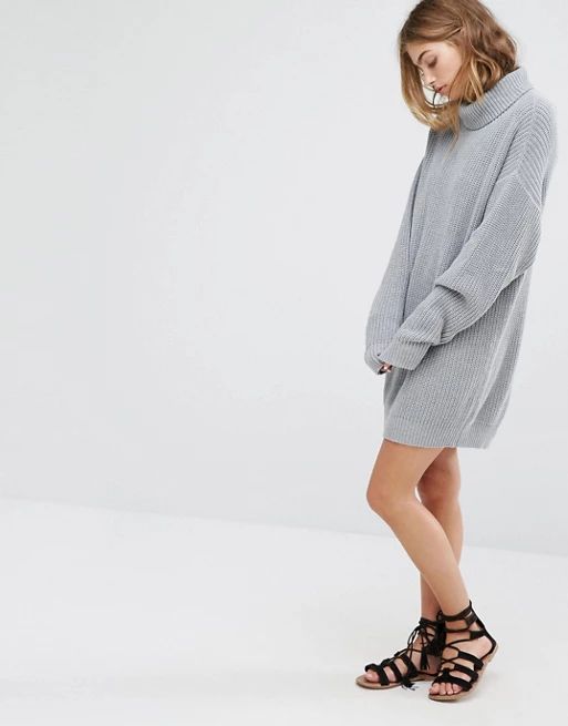 Lovers + Friends Roll Neck Knit Jumper Dress at asos.com | ASOS UK