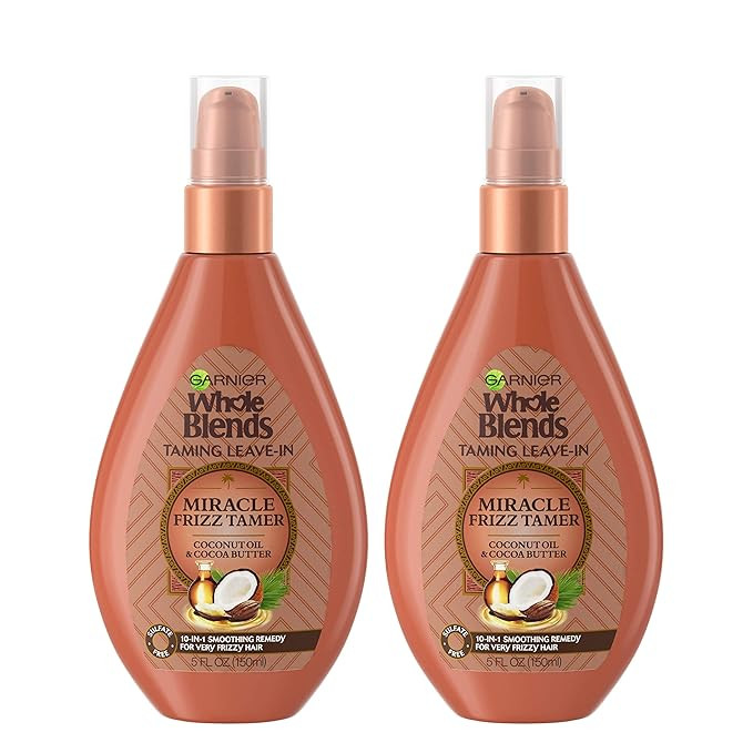 Garnier Haircare Whole Blends Sulfate Free Miracle Frizz Tamer 10-in-1 Frizz Taming Leave-In with... | Amazon (US)