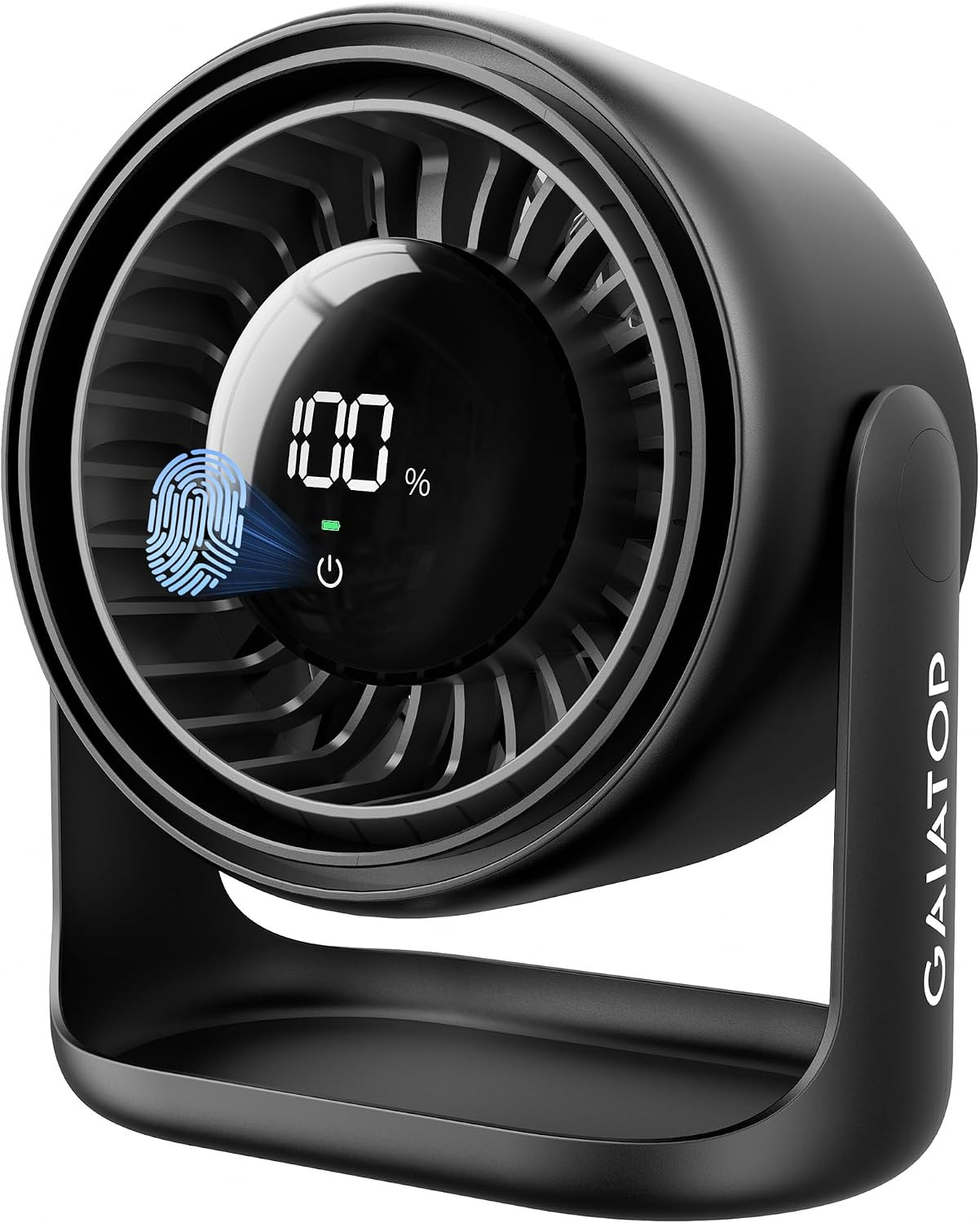 Gaiatop Desk Fan with Touch Control, 4000mAh Battery, 5 Speeds Ultra Quiet Bedroom Fan with LED D... | Amazon (US)