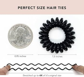 Kitsch Spiral Hair Ties for Women - Creaseless and Dent-free Coil Hair Ties No Damage, Phone Cord... | Amazon (US)
