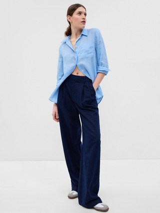 Linen Boyfriend Shirt | Gap (US)