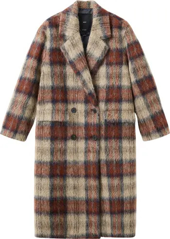 Check Plaid Wool Blend Double Breasted Coat | Nordstrom