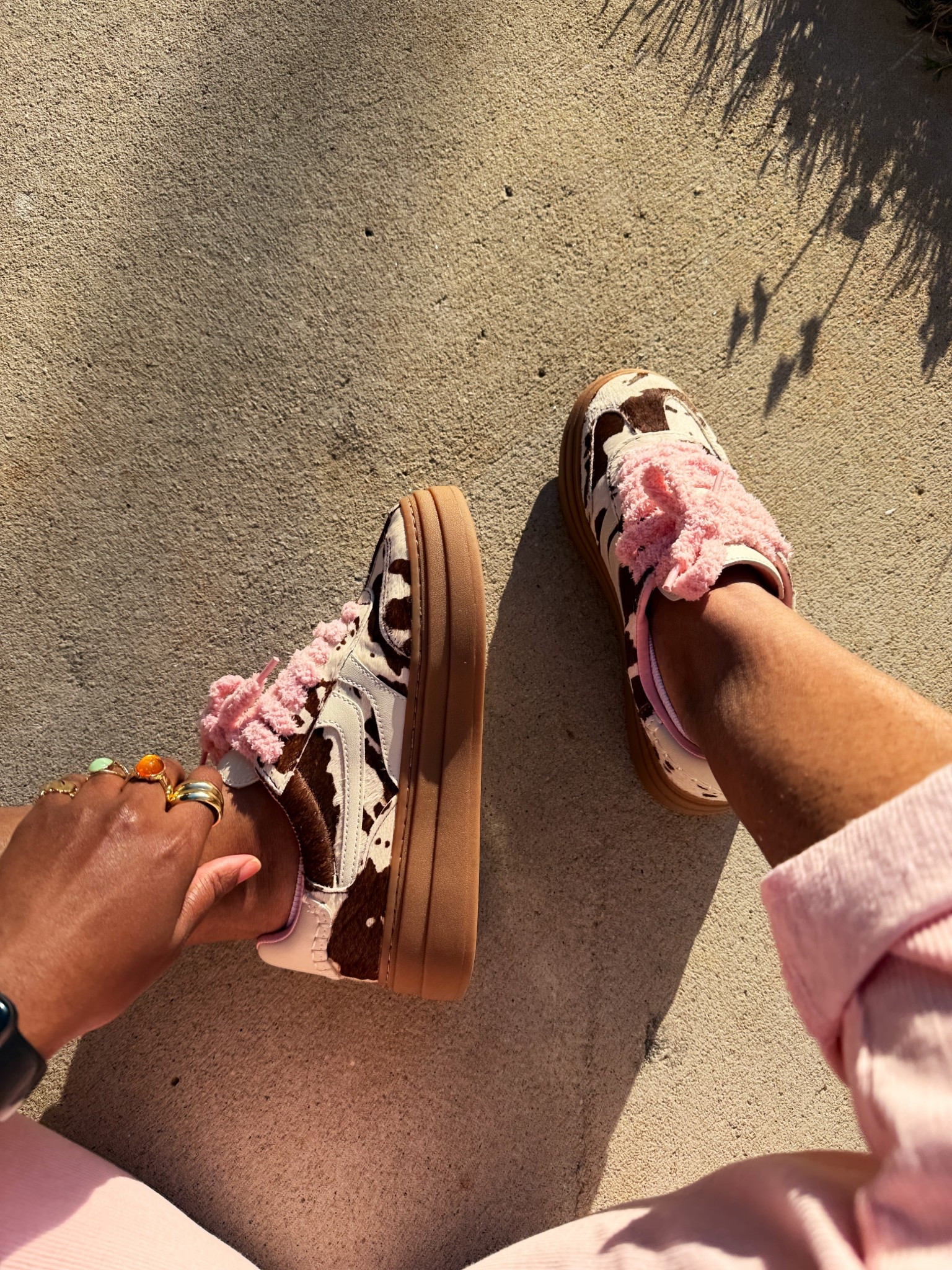 Cow print sneakers 

#LTKOver40 #LTKootd #LTKSeasonal
