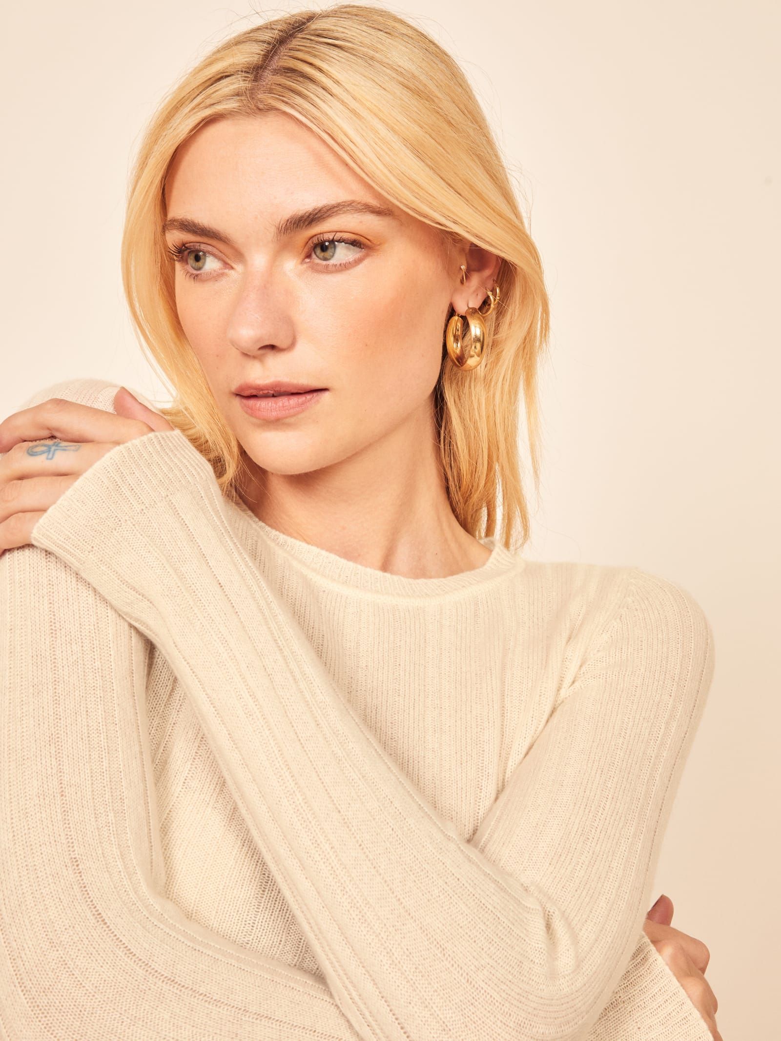 Cropped Cashmere Crew | Reformation (US & AU)