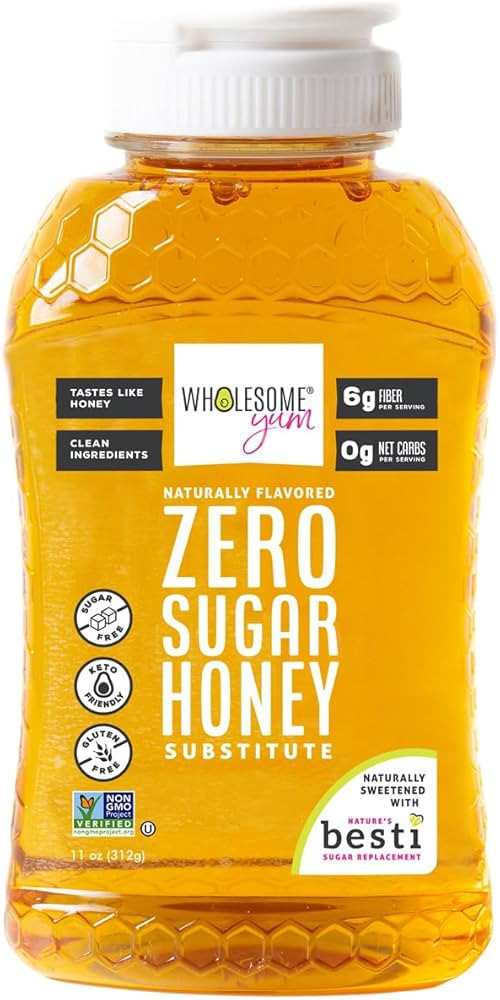 Wholesome Yum Zero Sugar Honey Substitute (Keto) - Natural Sugar Free Honey Alternative With Monk... | Amazon (US)