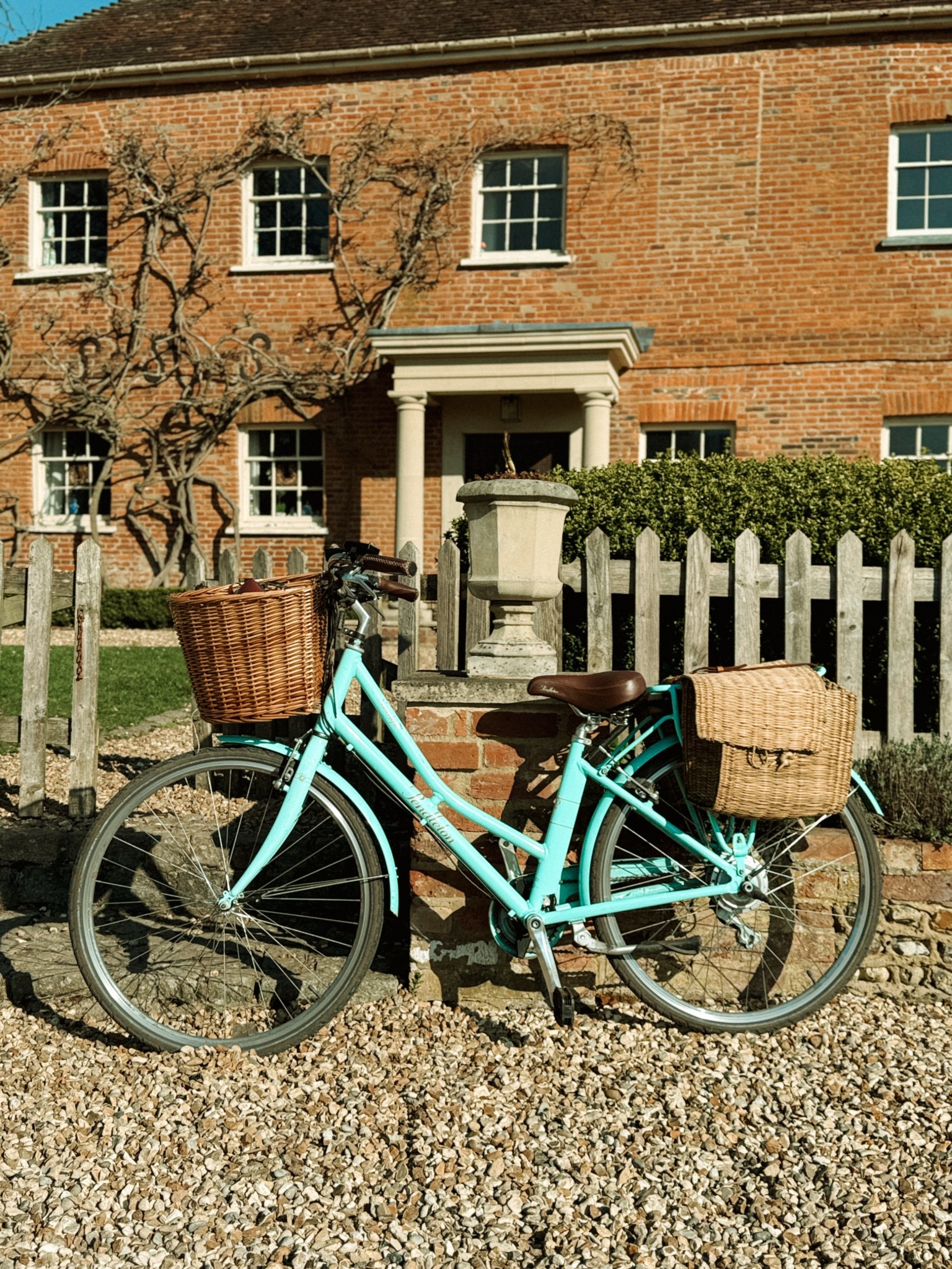 New X Large wicker bike basket 