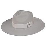 RACEU ATELIER Luna Light Grey Wide Brim - Fedora Style | Amazon (US)