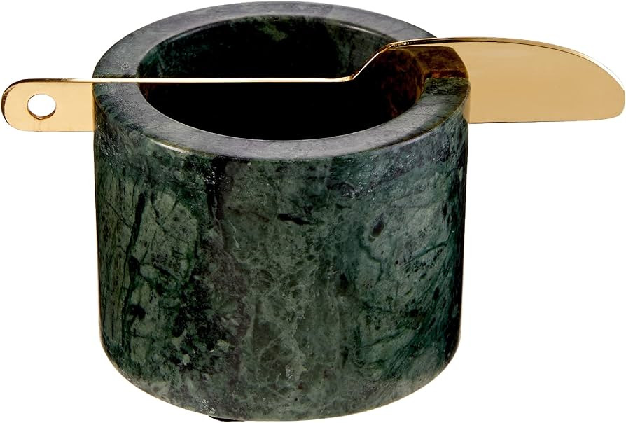 Mud Pie Marble, ramekin 2 1/2" x 3 1/4" dia | spreader 5 1/2", Green | Amazon (US)