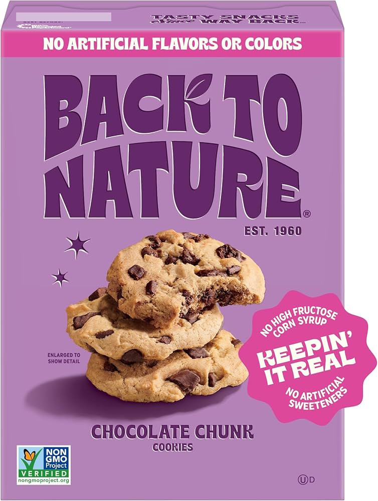 Back to Nature Chocolate Chunk Cookies, Plant-Based, Non-GMO, Made with Wheat Flour, Snack Happy,... | Amazon (US)