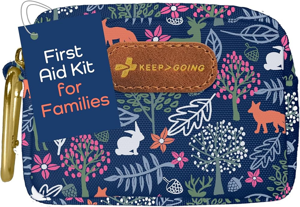 KeepGoing Small Travel First Aid Kit Kids – 60 Pc. Mini First Aid Kit for Purse, Diaper Bag, & ... | Amazon (US)