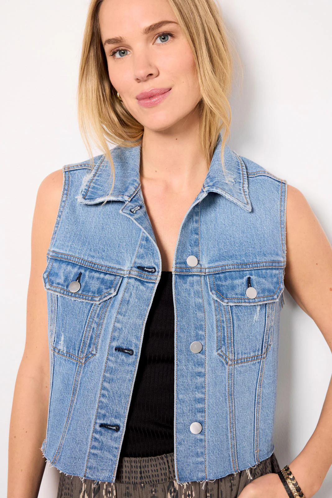 Robbie Denim Vest | Evereve