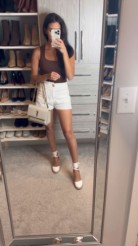 Summer date night outfits with these white mini shorts ( I sized up to a 26) 

Pink top is from Marshalls 

#LTKFindsUnder50 #LTKFindsUnder100 #LTKSeasonal