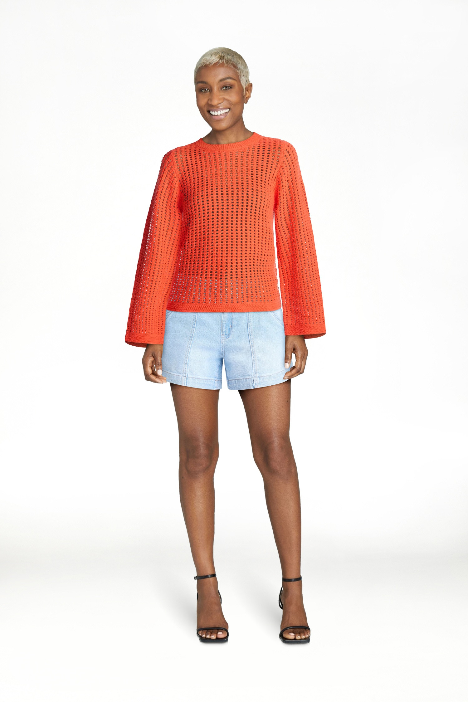 Time and Tru Women\u2019s Textured Cotton Sweater with Long Sleeves, Lightweight, Sizes XS-XXXL | Walmart (US)