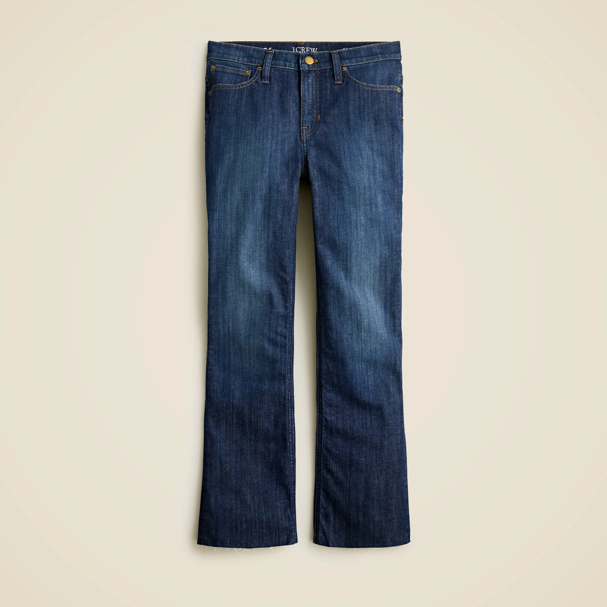 J.Crew: 9" Demi-boot Crop Jean In Dark Worn Wash For Women | J. Crew US